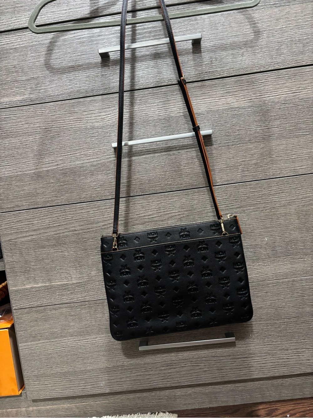MCM AREN CROSSBODY POUCH IN MONOGRAM LEATHER